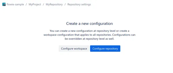 New Flowie repository configuration